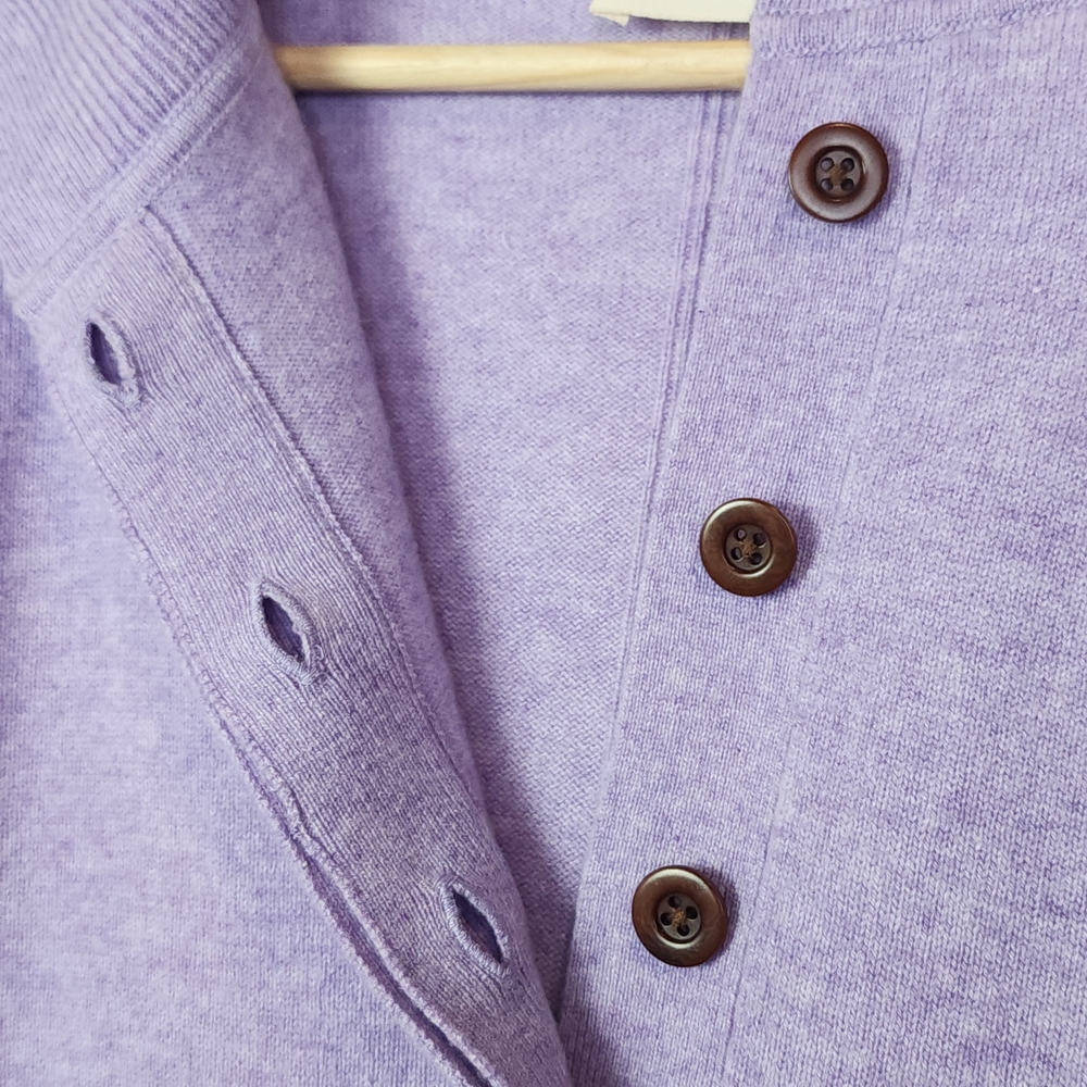 Poetry 100% Cashmere Purple Lavender Collared Sweater Women's Size UK 18 US 14 - Picture 11 of 11